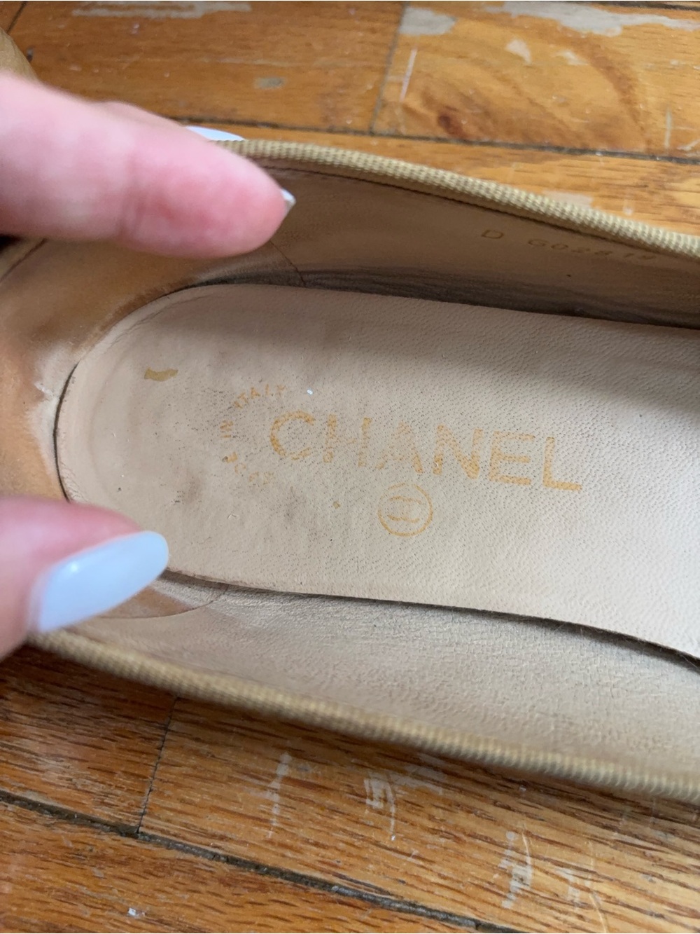 Chanel ballerinas ballet flats gold beige EU38.5 - Picture 7 of 14